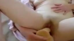 Fucking my wet horny cunt with dildo
